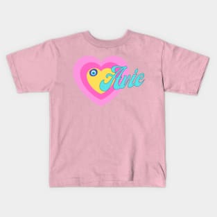 Avie in Colorful Heart Illustration Kids T-Shirt